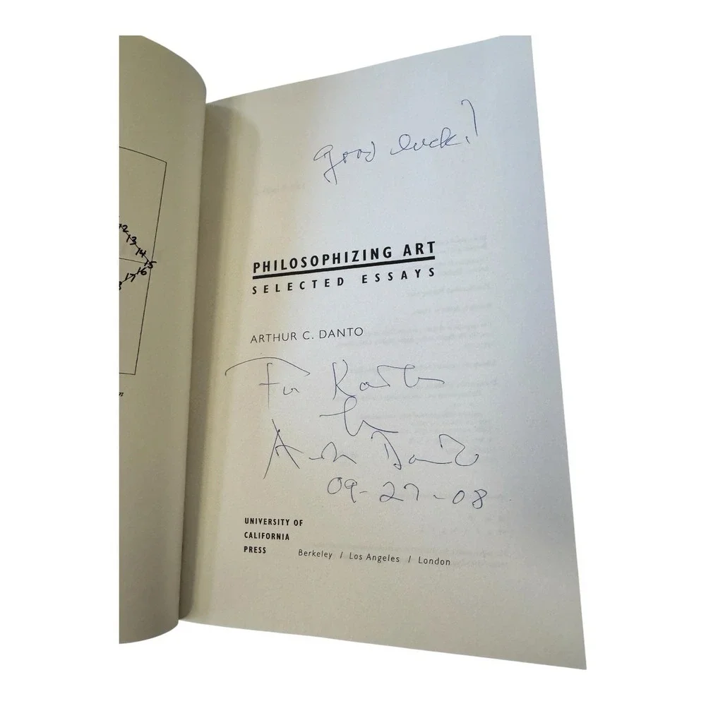 Philosophizing Art Selected Essays Arthur C Danto PB Signed Inscribed Artist